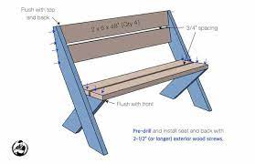 Diy 2x6 Outdoor Bench W Back Plans