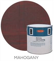 A mahogany deck stain helps to preserve the natural beauty and strength of the wood without altering the wood's appearance. Protek Royal Exterior Wood Paint 5 Litres Mahogany Elbec Garden Buildings