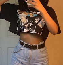 The related information of anime crop top: Pinterest Spiciwasabi Anime Crop Top Crop Top Fashion Crop Top Outfits Aesthetic Clothes