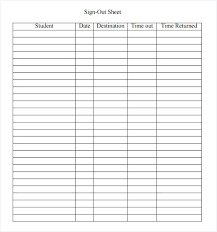 Sign In Out Sheet Template Excel Creative Good Cash Monthly Flow