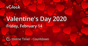 Across the united states and in other places around the world, candy, flowers and gifts are exchanged the history of valentine's day—and the story of its patron saint—is shrouded in mystery. When Is Valentine S Day 2020 Countdown Timer Online Vclock