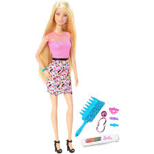 barbie rainbow hair color change styling doll