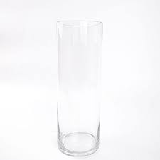 14 Tall Cylinder Clear Glass Vases