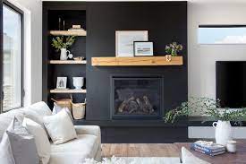 Modern Reclaimed Wood Fireplace Mantel
