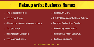 makeup artist business names ideas
