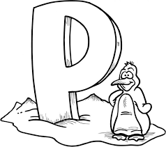 coloring page of letter p with a penguin | Penguin coloring pages, Letter a  coloring pages, Penguin coloring