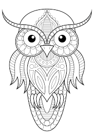Tiger with big eyes coloring pages for. The Owl With The Big Eyes Razukraski Com