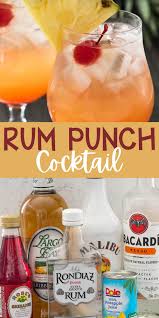 rum punch recipe for one or for a