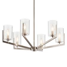 Nye 14 75 6 Light Chandelier With Clear Glass Classic Pewter Kichler Lighting