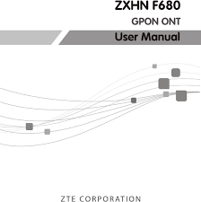 Others ip addresses used by the router brand zte. Zte Zxhnf680 Gpon Ont User Manual