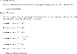Solving Exponential Equations Pdf