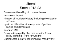 the collapse of the liberal state and the triumph of fascism in 7 liberal