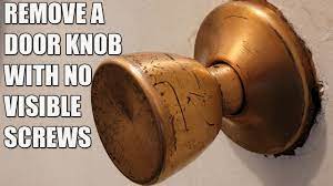 How To Remove A Door Knob without Visible Screws - YouTube
