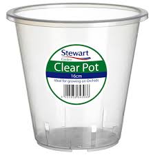 Clear Plastic Pot 16cm Homebase