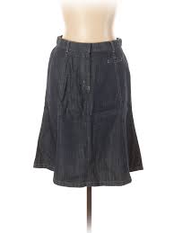 Details About L L Bean Women Blue Denim Skirt 12 Petite