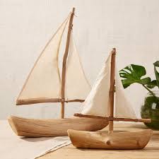wooden boat decorations beach house