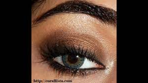 bronze smokey eye makeup tutorial