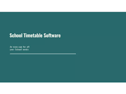 ppt timetable software