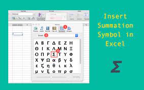 how to insert sigma or summation symbol