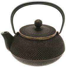 Amazon.com | Iwachu Japanese Iron Tetsubin Teapot, Gold/Black: Teapots