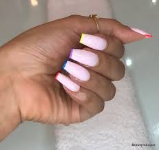 manicure tips acrylic overlay