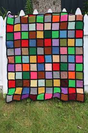 Color Blocks Black Stained Glass Window