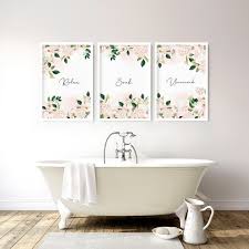 Bathroom Decor Wall Art Prints With
