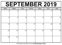 Formatted September Calendars Printable Calendar Downloads