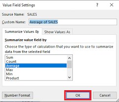 show average in pivot table myexcel