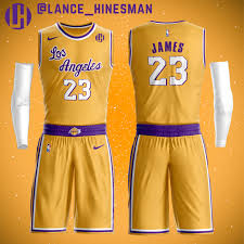Unsigned lebron james #23 los angeles la yellow custom stitched basketball jersey size men's xl new no brands/logos. Los Angeles Lakers Jersey Concepts On Behance