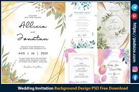 wedding invitation background design