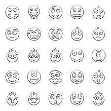 Cute Facial Expression and Emoji 2199092 Vector Art at Vecteezy