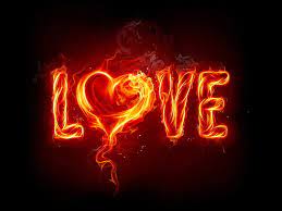 fire love hearts typography 1080p 2k