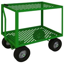 Green Steel Garden Cart