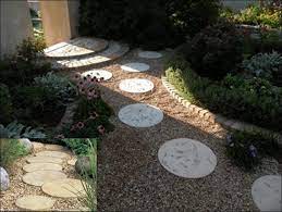 round patio stone and moon stone