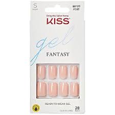 kiss gel fantasy fake nails midnight