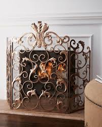 Antique Gold Leaf Fireplace Screen