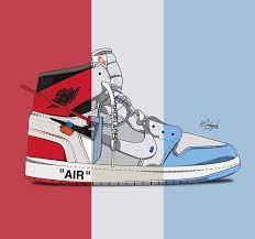 Maybe you would like to learn more about one of these? Off White X Nike Air Jordan Sneakers Wallpaper Nike Wallpaper Sneakers Illustration