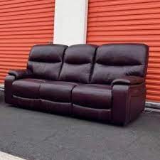 brown leather sofa power recliner