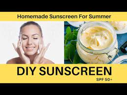 homemade sunscreen for summer with