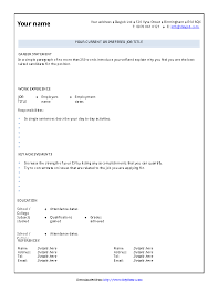 Find and download a suitable blank job application form or an application for employment form. Blank Cv Format For Job Pdf Best Resume Examples
