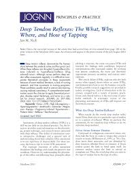 Pdf Deep Tendon Reflexes The What Why Where And How Of