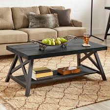 Kilby storage coffee table, black stained mango wood and smoked glass. Black Wood Coffee Tables You Ll Love In 2021 Wayfair