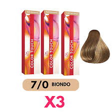x3 wella color touch 7 0 blonde color