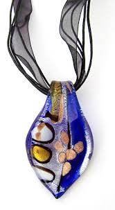 Murano Glass Pendant Necklace With Free