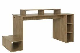 Wooden desks look classy, and they are a good fit for most of the rooms. Argos Home 165cm 6 Shelf Wooden Gaming Desk Oak Effect Ebay