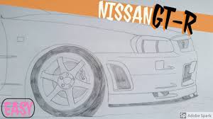 An amazing place for all people who live and breathe cars! Easy How To Draw A Nissan Gt R R34 Skyline Youtube