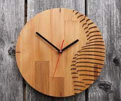 Handmade Wooden Wall Clock Laser