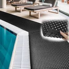 being safe black rubber hole mats with