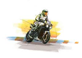 triumph triple sd motorcycle art